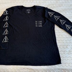 Torrid Black Long Sleeve Tee with White Graphics